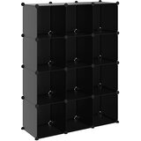  Kockasti organizator za pohranu s 12 kocki crni od PP-a | Eponuda.com
