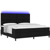  s opruga kutije s madracem Crna 200 x 200 cm tkanina | shoptok.hr