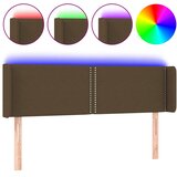  LED uzglavlje tamnosmeđe 147x16x78/88 cm od tkanine | shoptok.hr