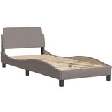  Posteljni okvir z LED brez vzmetnice Taupe 90x190cm Tkanina, (21791175) | Shoptok.si