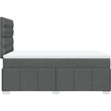 vidaXL Box spring postelja z vzmetnico temno siva 120x190 cm blago | Shoptok.si