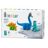 Hey Clay Glina Dinos - 6 cans - Stegosaurus, Pachycephalosaurus, Brachiosaurus - 26044 Cene