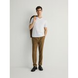 Reserved - Slim majica kratkih rukava s V-izrezom - bijela | shoptok.hr