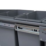  Konstrukcija kante za otpad s 3 kante za odvajanje otpada sustav s tračnicama ugrađena set od 3 kante za otpad siva | shoptok.hr