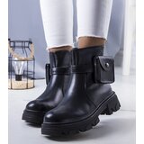 Gemre Black ankle boots with a pouch Lilliana | ePonuda.com