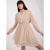 Och Bella Dress-TW-SK-BI-1300.36-beige Cijene