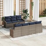  Set sofe s jastukom 8 pcs Siva i mornarsko plava poliratan | shoptok.hr