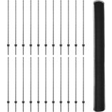 vidaXL Ogradni količki 22 kosov U-kanal sivi 140 cm jeklo, Šesterokotna ograja siva 1.4x50 m jeklo | Shoptok.si