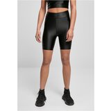 Urban Classics ladies highwaist shiny metallic cycle shorts black | ePonuda.com
