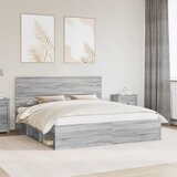  Krevetna konstrukcija s uzglavljem Siva Sonoma 180 x 200 cm | shoptok.hr