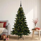  Umjetno božićno drvce s kuglicom 150 cm 150 LED lampica - 150 cm s LED-ima i crnim lopticama | shoptok.hr