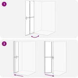  Walk-In zid za tuširanje Crna 80 x 6,5 x 190 cm | shoptok.hr