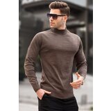 Madmext Bitter Brown Slim Fit Half Turtleneck Men's Knitwear Sweater 6343 Cene