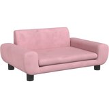  Krevet za pse ružičasti 70 x 45 x 33 cm baršunasti | shoptok.hr