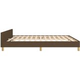  Okvir za krevet s uzglavljem tamnosmeđi 160x200 cm od tkanine | shoptok.hr