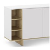 Marckeric Bijela niska komoda u dekoru hrasta 170x80 cm Cequoia – | shoptok.hr