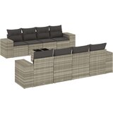  9-dijelni set vrtnih sofa od poliratana s jastucima svjetlosivi | shoptok.hr