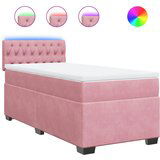 Maison Chic Box spring postelja - Vzmetna postelja z vzmetnico roza 90x200 cm žamet SL23213, (21879951) | Shoptok.si