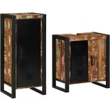 vidaXL Komplet pohištva za kopalnico s polico 2 pcs trden predelan les | Shoptok.si