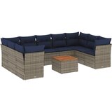  10-dijelni set vrtnih sofa od poliratana s jastucima sivi | shoptok.hr