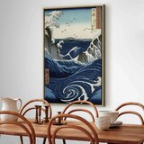  Slika - Utagawa Hiroshige – View of the Naruto whirlpools at Awa 40x60 U prirodnom drvenom okviru | shoptok.hr