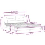  Postelja z vzmetnico kapučino 180x200 cm umetno usnje | Shoptok.si