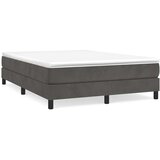  s oprugama i madracem tamnosivi 140x190 cm baršunasti | shoptok.hr