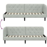  Kutni okvir kreveta Svijetlo siva 80 x 200 cm Baršun | shoptok.hr