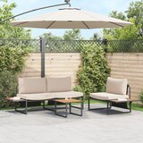 vidaXL Set 2 Taupe Jekleni okvir Dolžina mize 55 cm Cene