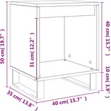  Noćni ormarići 2 kom boja betona 40x35x50 cm konstruirano drvo | shoptok.hr