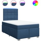  Krevet s oprugama i madracem plavi 120 x 200 cm od tkanine | shoptok.hr