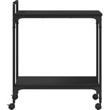  Kuhinjska kolica crna 60,5 x 31 x 72,5 cm od konstruiranog drva | Eponuda.com