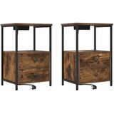  Noćni ormar s ladicama 2 pcs Dimljeni hrast 40 x 31 x 60 cm | shoptok.hr