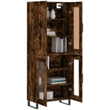  Visoka komoda dimljeni hrast 69,5x34x180 cm konstruiranog drva | shoptok.hr