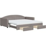  Izvlečna dnevna postelja s predali taupe 100x200 cm blago, (20936627) | Shoptok.si