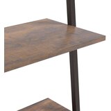  Naslanjajuća polica s 3 razine tamnosmeđa-crna 64x34x116 cm | shoptok.hr