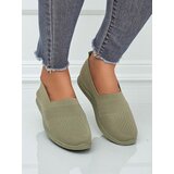 Resti Gaia Verde Women's Moccasins – Comfortable Green Fabric Flat Shoes | shoptok.hr