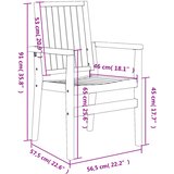  Složive vrtne stolice 6 kom 56,5x57,5x91 cm od masivne tikovine | shoptok.hr