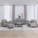  4-dijelni set sofa s jastucima svjetlosivi od tkanine Cijene