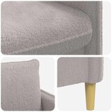  XXL fotelja Svjetlosiva Bouclé - Svjetlosiva 110 cm | shoptok.hr