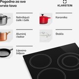 Klarstein Staklokeramička ploča za kuhanje EasyCook | 3 zone za kuhanje | 4700 W | 11 razina snage | 45 cm | shoptok.hr