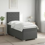  Krevet s box springom, madracem i LED-om Tamnosiva 90 x 190 cm | shoptok.hr