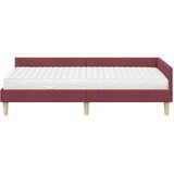  Kutni krevetni okvir s madracem 2 kom. Vinska crvena 90 x 200 cm | Shoptok.si