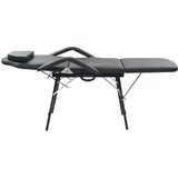  kozmetični stol iz umetnega usnja 185x78x76 cm črn | Shoptok.si