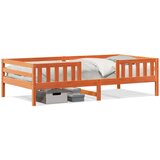 vidaXL Posteljni okvir voščeno rjav 100x200 cm trdna borovina | Shoptok.si
