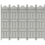  Ročno izrezljan paravan 5-delni siv 200x165 cm trmangov les | Shoptok.si