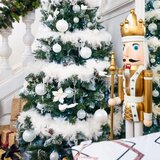  Set Kuglica za Božićno Drvce Bijele Boje 10 cm, 6 komada | shoptok.hr