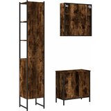  3-dijelni set kupaonskih ormarića boja dimljenog hrasta drveni | shoptok.hr