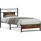 vidaXL Posteljni okvir brez vzmetnice hrast 90x200 cm inženirski les | Shoptok.si