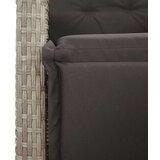  3-dijelni bistro set s jastucima svjetlosivi od poliratana - Svjetlosiva 1 | shoptok.hr